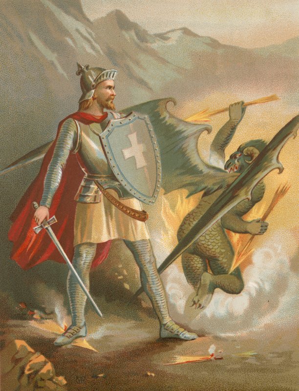 Cristiano sconfigge Apollyon da English School