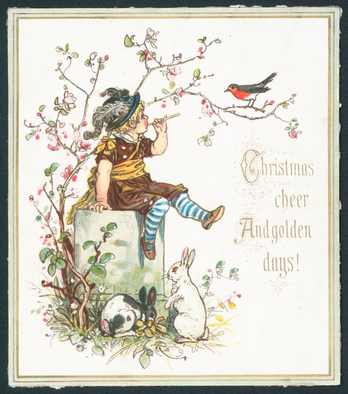Allegria natalizia e giorni dorati - biglietto di auguri di Natale da English School