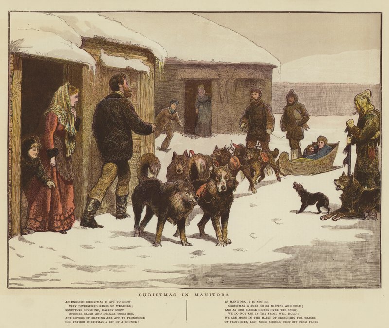Natale in Manitoba (cromolitografia) da English School