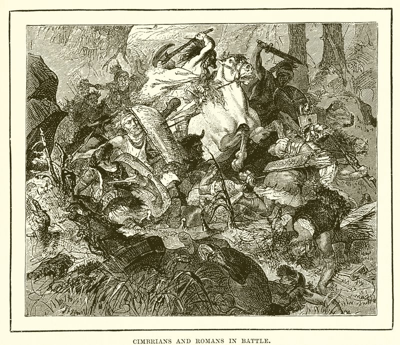 Cimbri e Romani in battaglia da English School