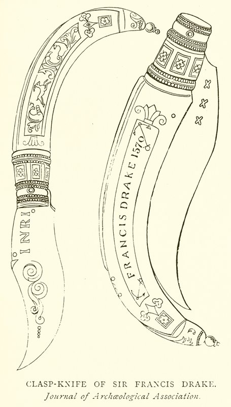 Coltello a Scatto di Sir Francis Drake da English School