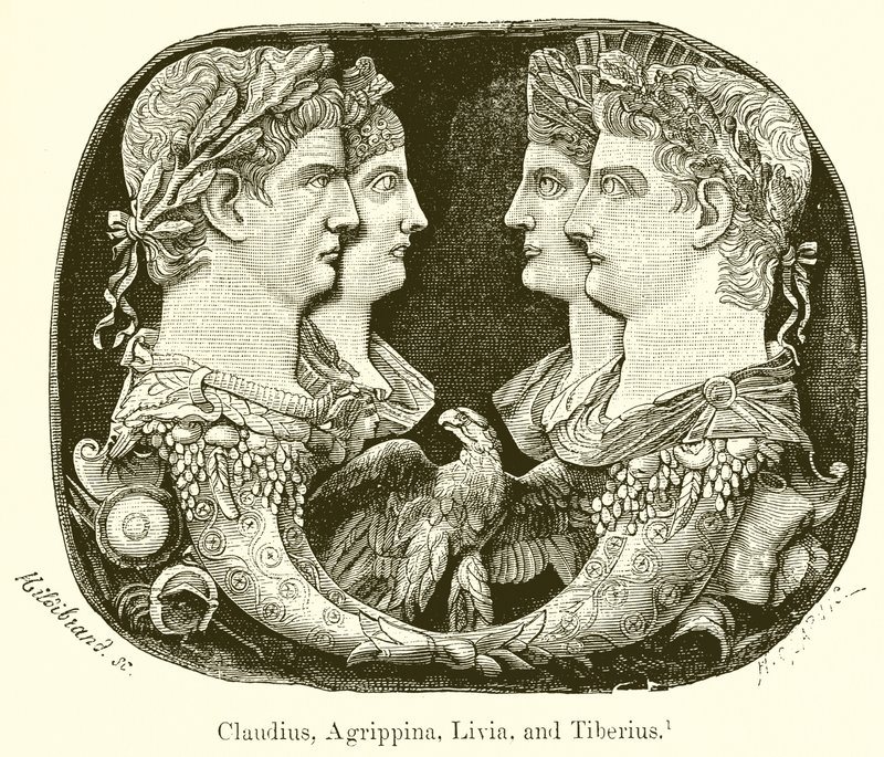 Claudio, Agrippina, Livia e Tiberio da English School