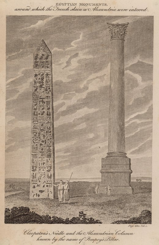 Ago di Cleopatra e la Colonna Alessandrina conosciuta come il Pilastro di Pompeo da English School