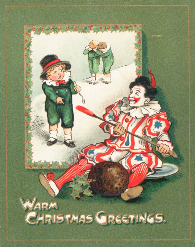 Clown che ruba il Budino di Prugne, Cartolina di Natale da English School