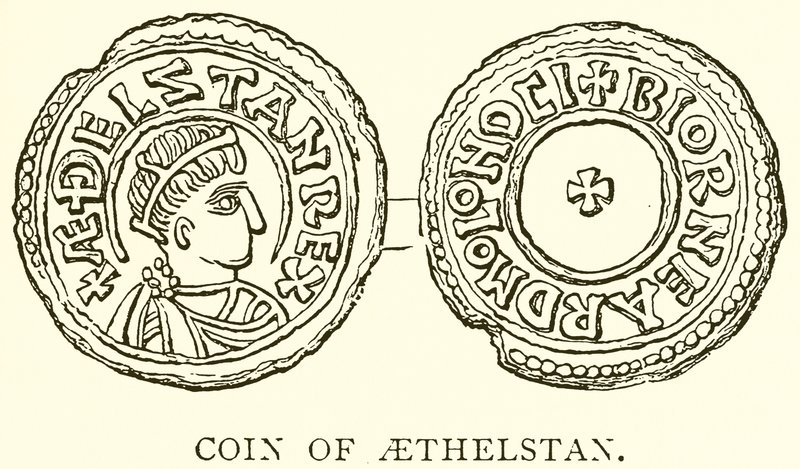 Moneta di Aethelstan da English School