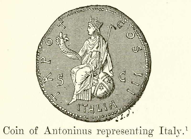 Moneta di Antonino che rappresenta l