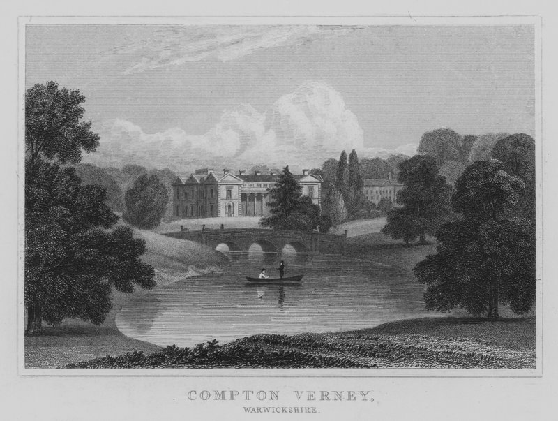 Compton Verney, Warwickshire (incisione) da English School