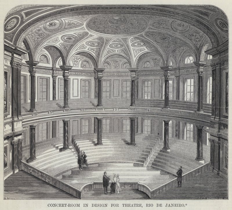 Sala da Concerto nel Progetto per il Teatro, Rio de Janeiro da English School