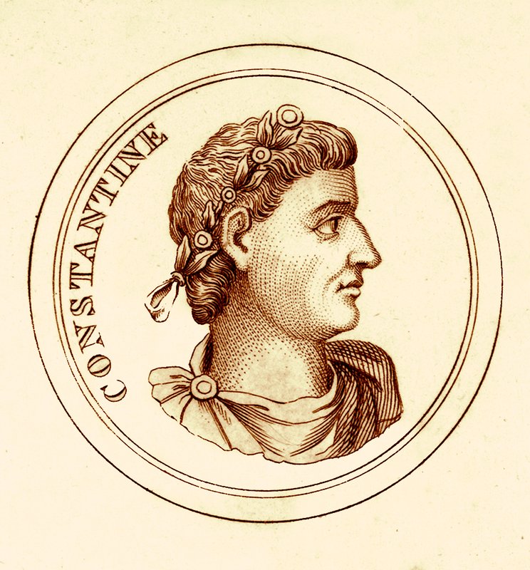 Costantino, illustrazione da Il Dizionario Storico Universale di George Crabb, pubblicata nel 1825 da English School
