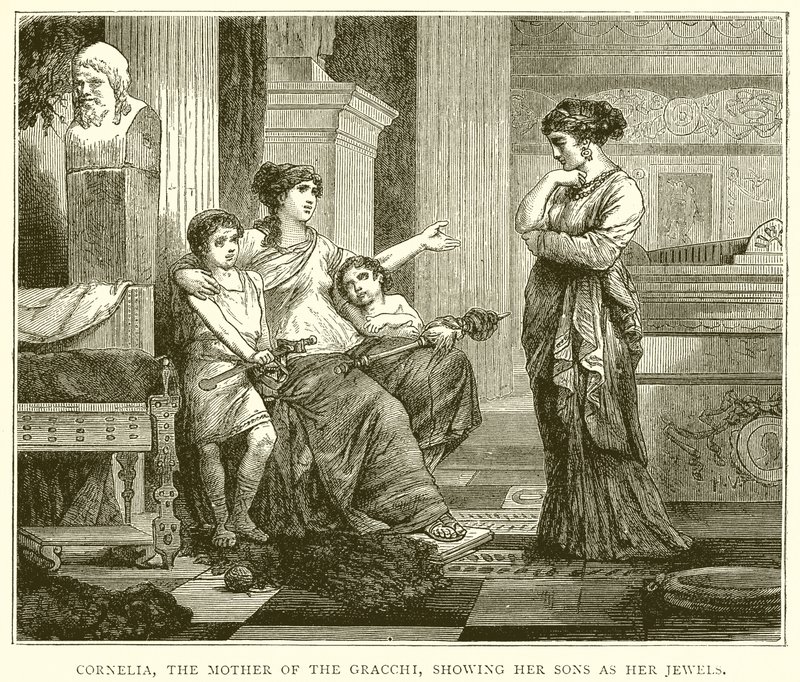 Cornelia, la Madre dei Gracchi, mostra i suoi Figli come i suoi Gioielli da English School