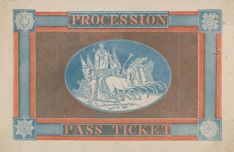 Biglietto di passaggio per la processione dell