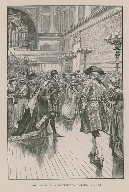 Ballo in maschera a Buckingham Palace da English School
