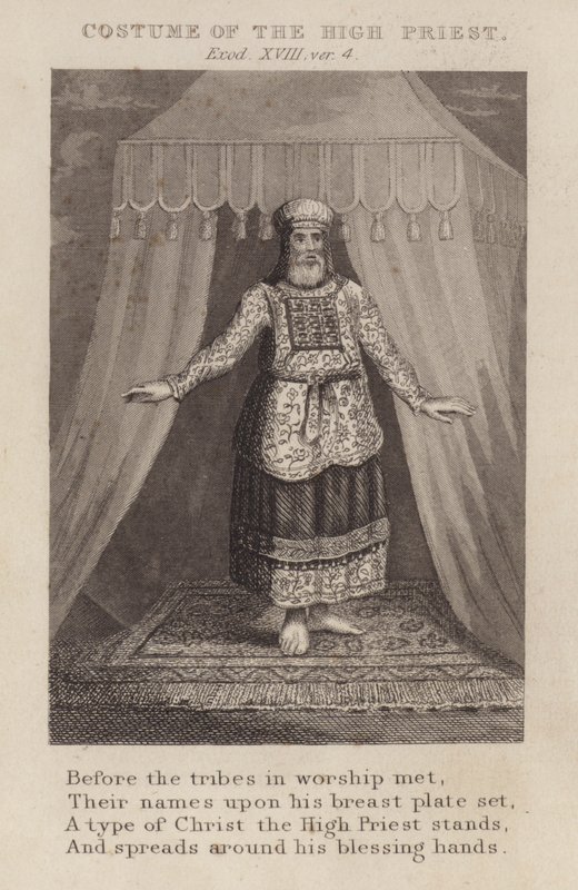 Costume del Sommo Sacerdote, Esodo XVIII, ver 4 da English School