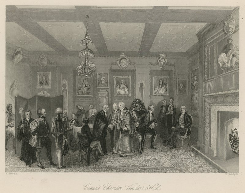 Sala del consiglio, Vintners Hall da English School
