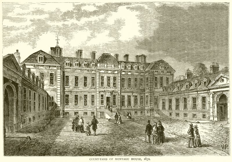 Cortile di Casa Montagu, 1830 da English School