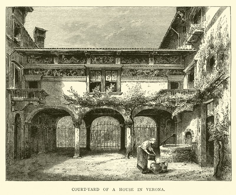 Cortile di una casa a Verona da English School