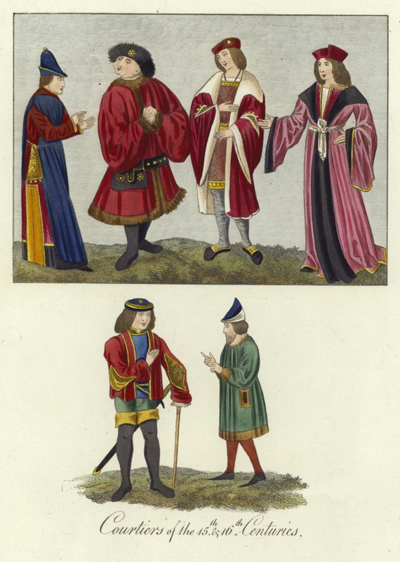 Cortigiani del XV e XVI secolo da English School