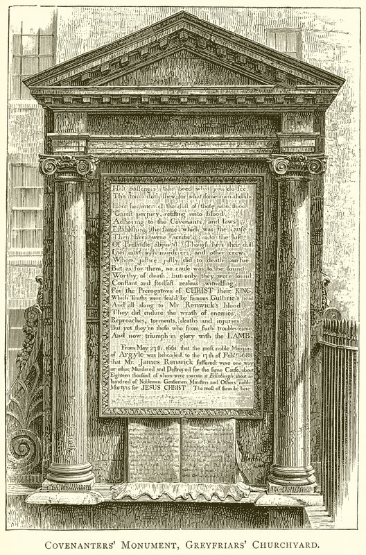 Monumento dei Covenanters, cimitero di Greyfriars da English School