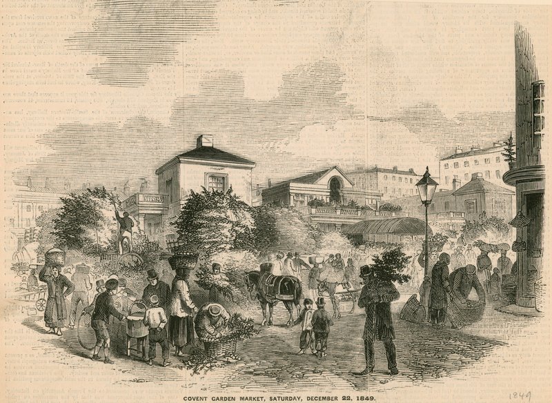 Covent Garden Market, 22 dicembre 1849 da English School