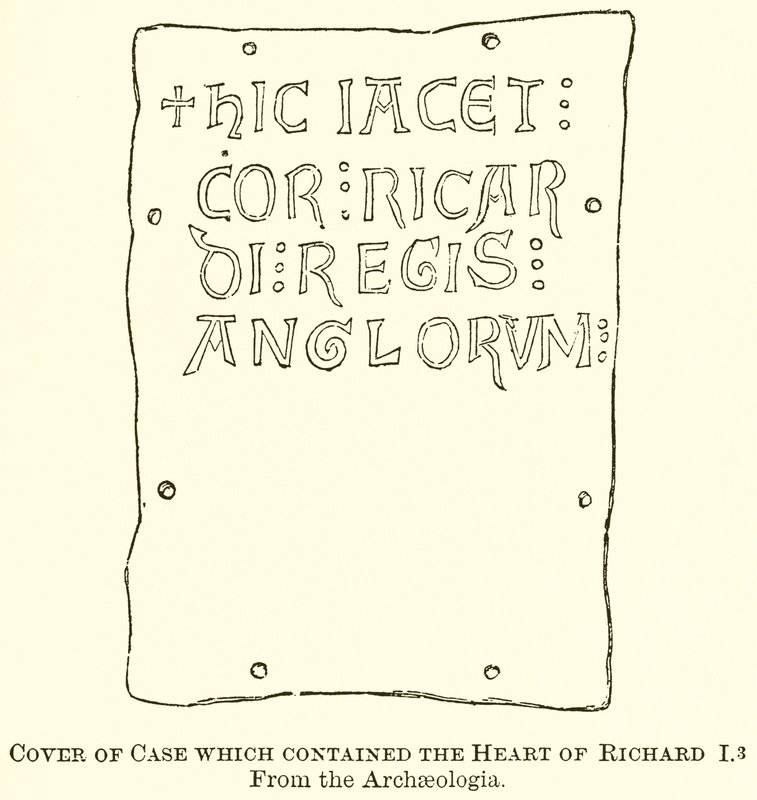 Copertura della cassa che conteneva il cuore di Riccardo I da English School
