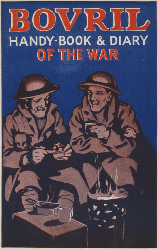 Copertina del Bovril Handy book e diario della guerra da English School