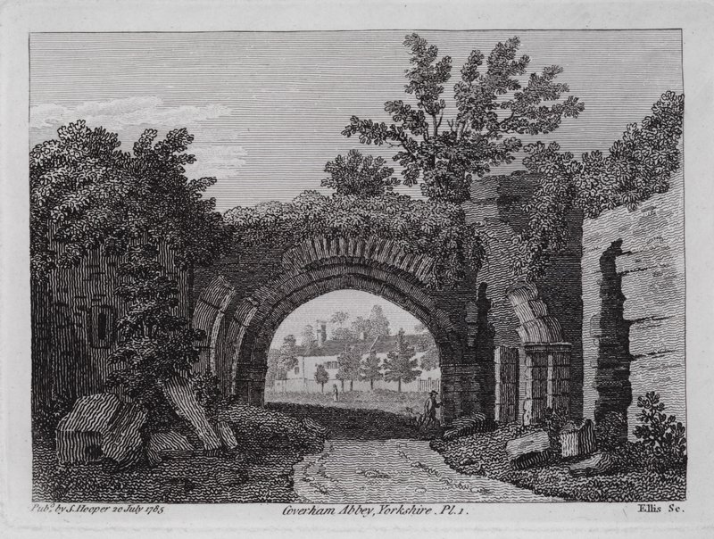 Abbazia di Coverham, Yorkshire (incisione) da English School