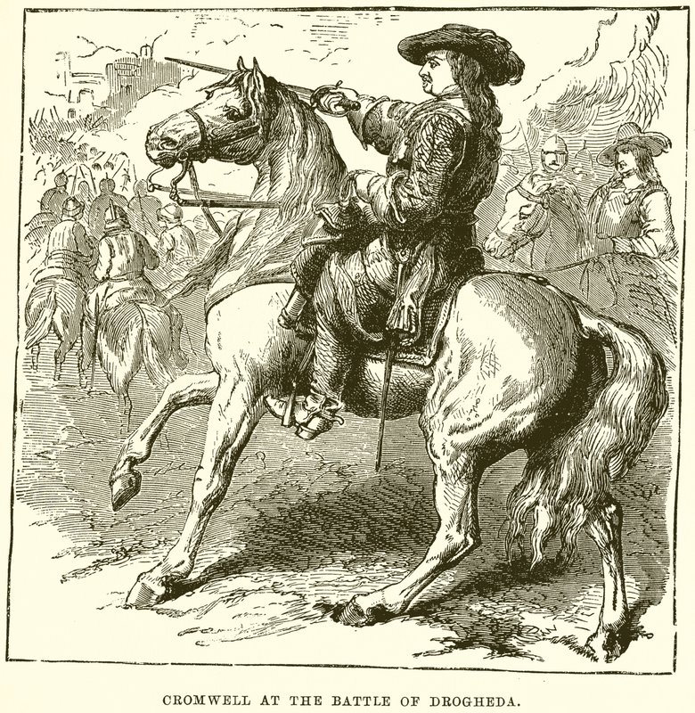 Cromwell alla Battaglia di Drogheda da English School