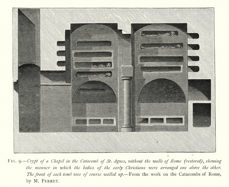 Cripta di una cappella nelle catacombe di Sant