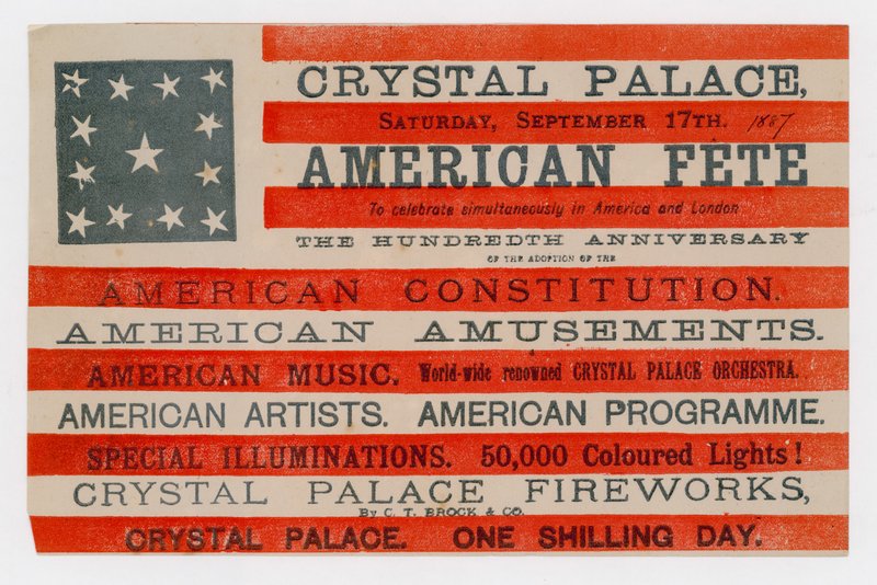 Crystal Palace, festa americana, 17 settembre 1887 da English School