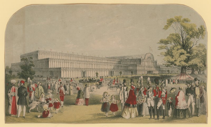 Palazzo di Cristallo, Hyde Park, Londra da English School