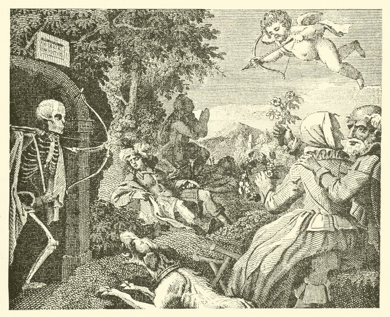 Cupido e la morte (incisione) da English School