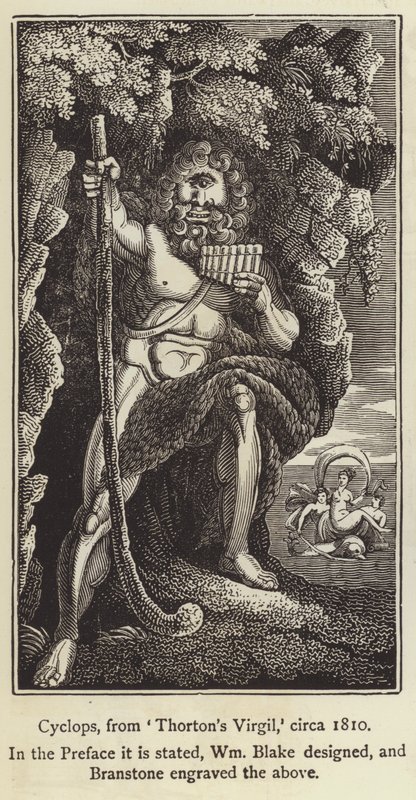 Ciclope da Virgilio di Thornton, c. 1810 (incisione) da English School