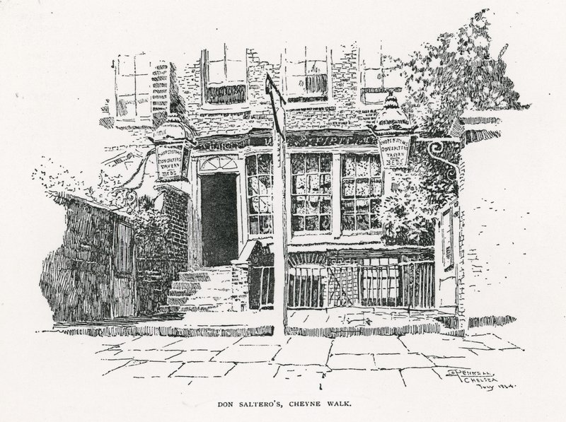 La caffetteria di Dan Saltero in Cheyne Walk da English School
