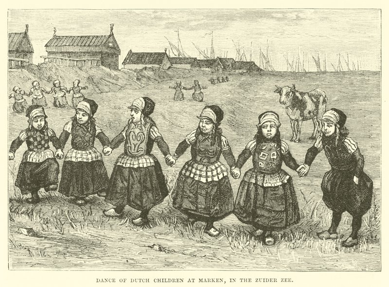 Danza dei bambini olandesi a Marken, nello Zuider Zee da English School