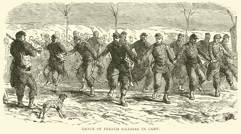 Danza dei soldati francesi nel campo, novembre 1870 da English School
