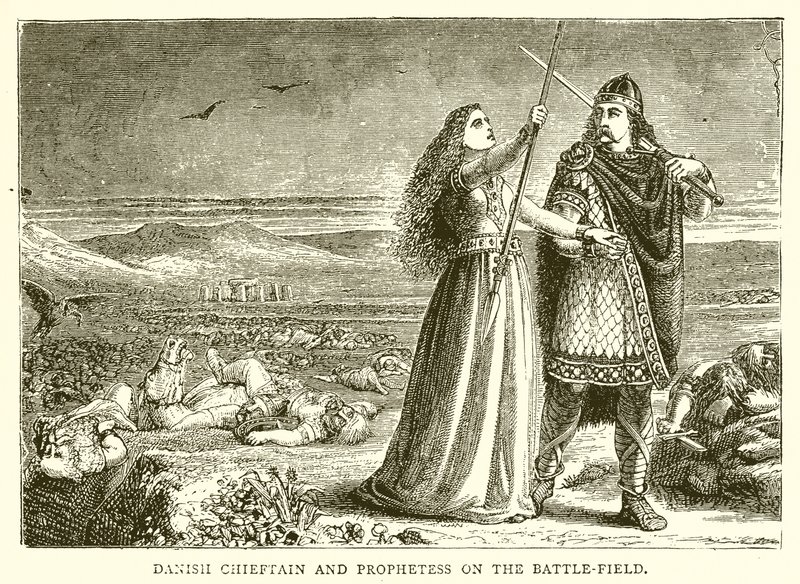 Capo danese e profetessa sul campo di battaglia da English School