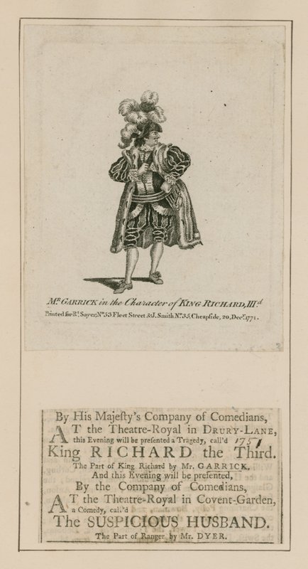 David Garrick nel ruolo di Re Riccardo III da English School