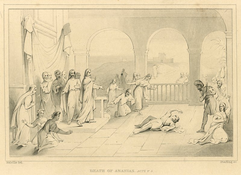 La morte di Anania, Atti V, 5 da English School