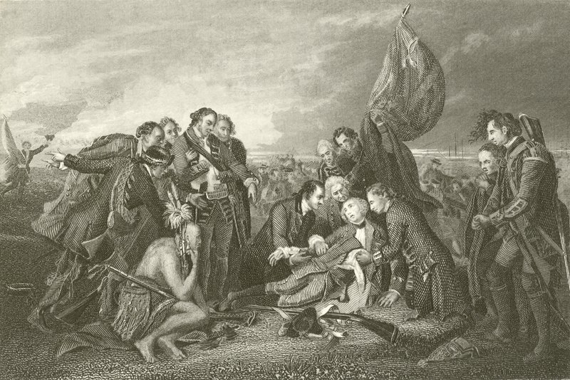 Morte del generale Wolfe da English School