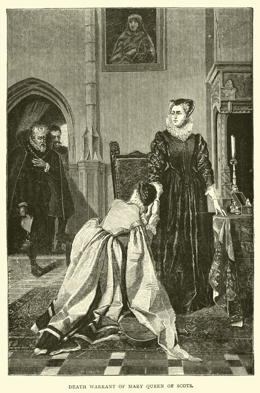 Mandato di morte di Maria Regina di Scozia da English School