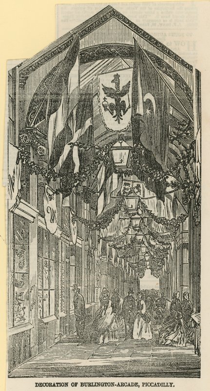 Decorazione della Burlington Arcade da English School