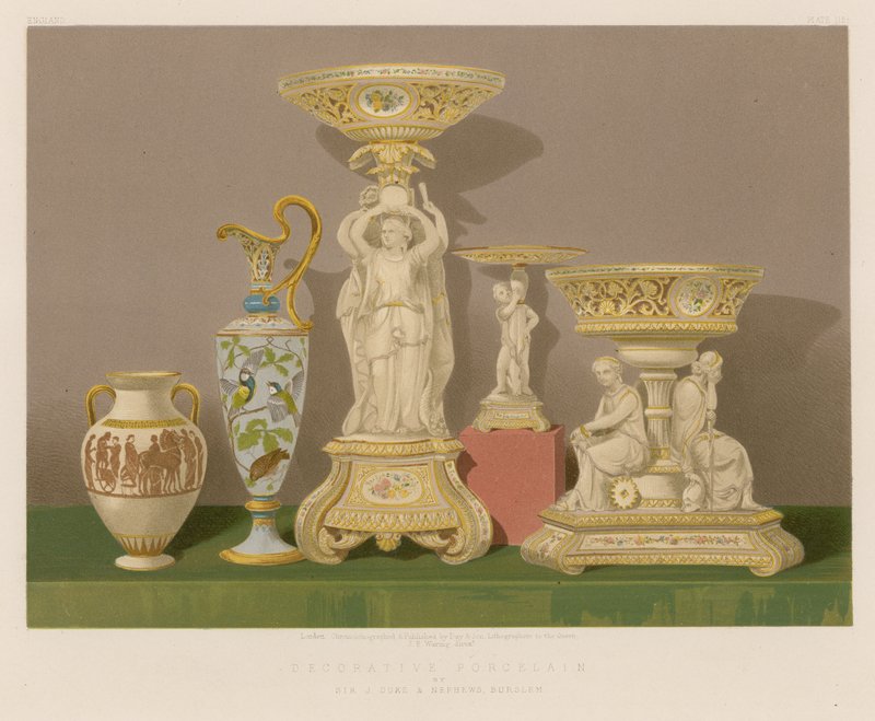 Porcellana Decorativa di Sir J Duke and Nephews, Burslem da English School