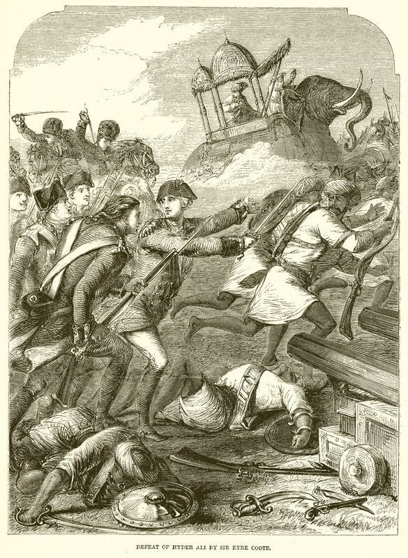 Sconfitta di Hyder Ali da parte di Sir Eyre Coote da English School