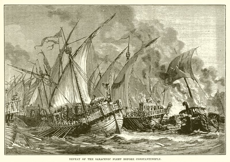 Sconfitta della flotta saracena davanti a Costantinopoli da English School