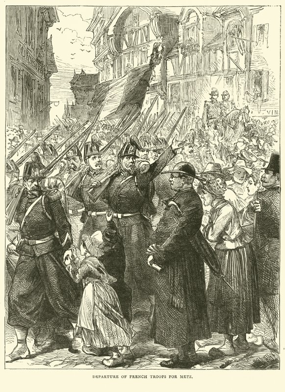 Partenza delle truppe francesi per Metz, agosto 1870 da English School