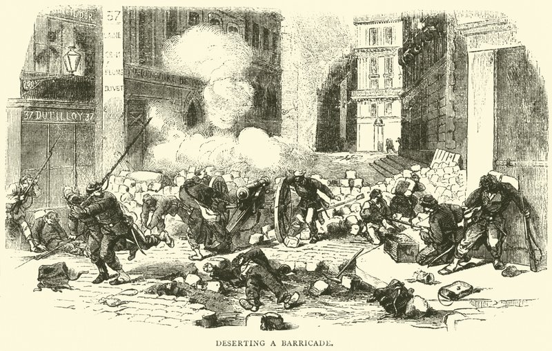 Abbandono di una barricata, aprile 1871 da English School