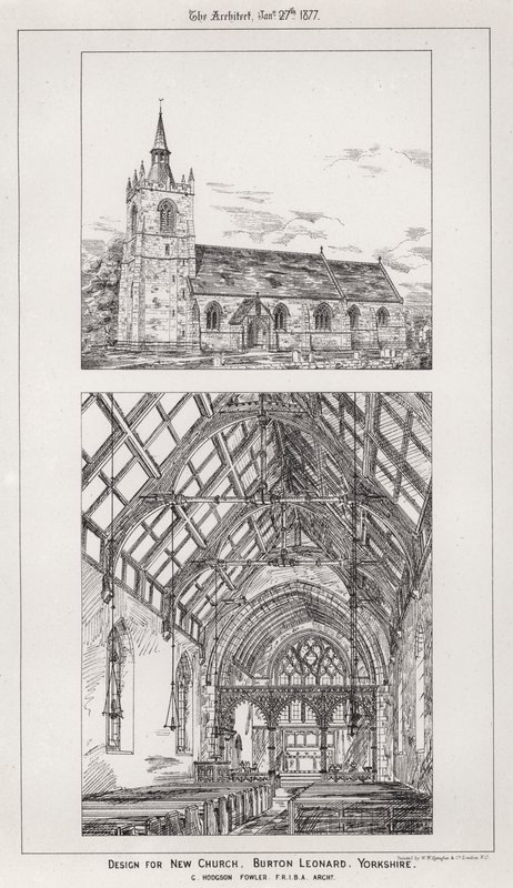 Progetto per una nuova chiesa, Burton Leonard, Yorkshire da English School