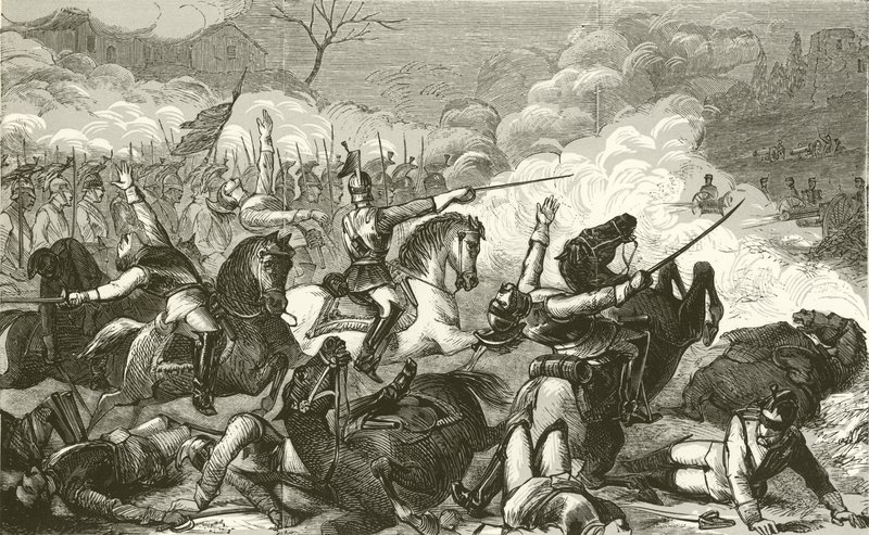 Distruzione dei corazzieri del conte Bismarck dalla Mitragliatrice da English School