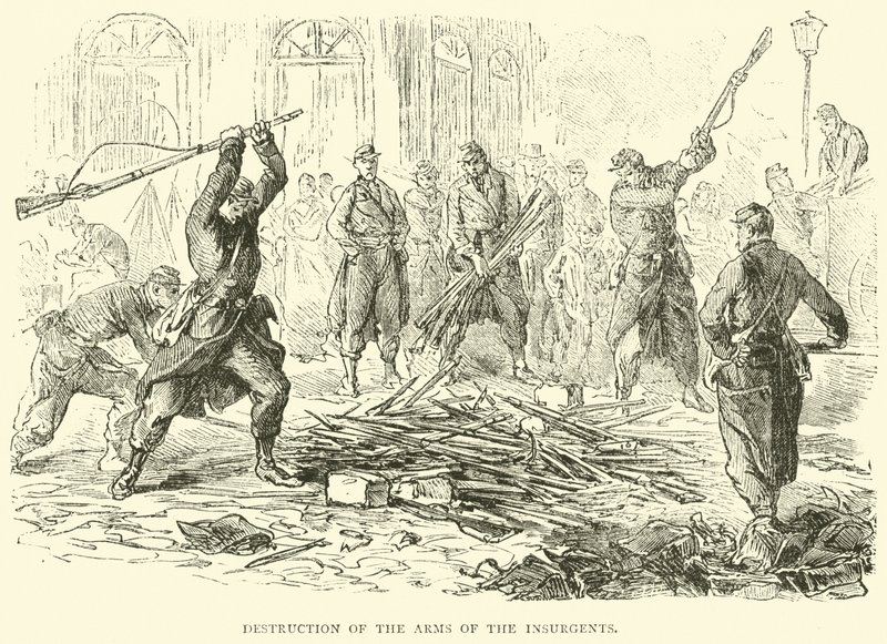 Distruzione delle armi degli insorti, aprile 1871 da English School