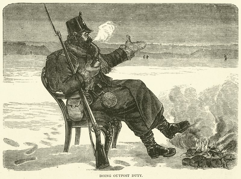 In servizio di avamposto, dicembre 1870 da English School